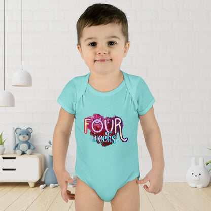 Stardust Baby Milestone Bodysuit-Four Weeks
