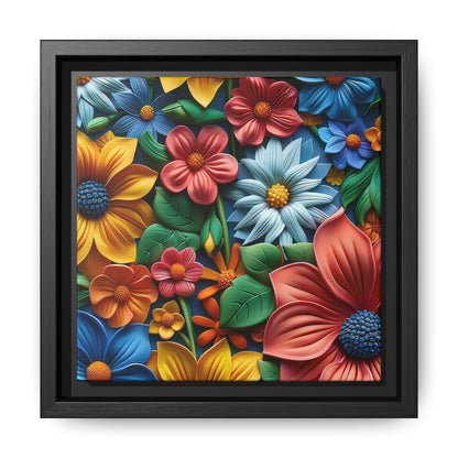 Vived 3D Flowers Framed Canvas Art