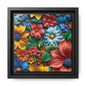 Vived 3D Flowers Framed Canvas Art