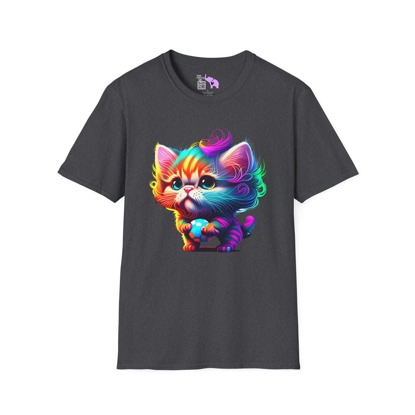 Cute Colorful Kitten Adult T-shirt