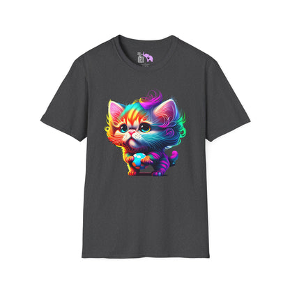 Cute Colorful Kitten Adult T-shirt