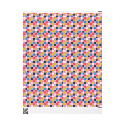 Bubblegum Grid Wrapping Paper