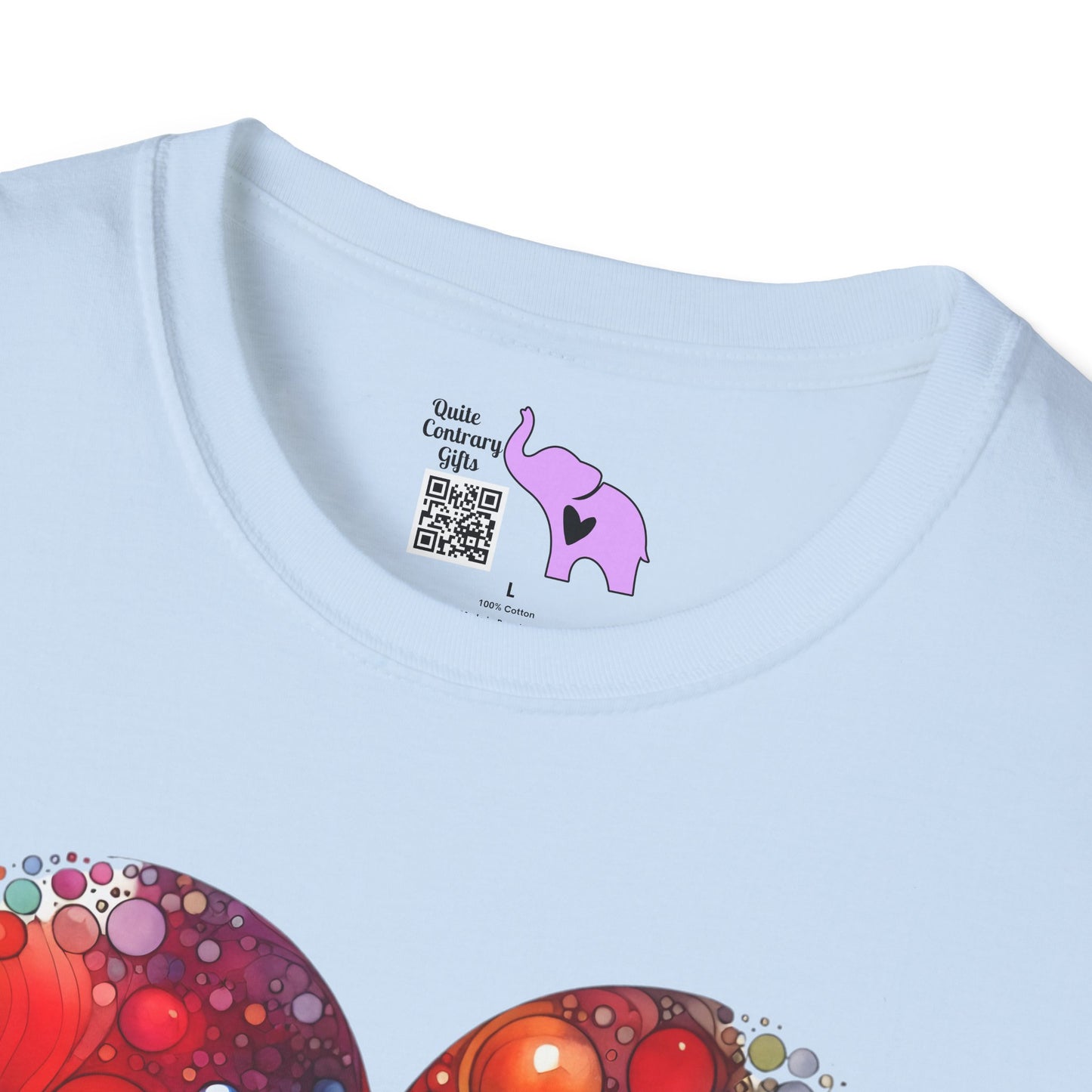 Color Burst Heart Adult T-shirt