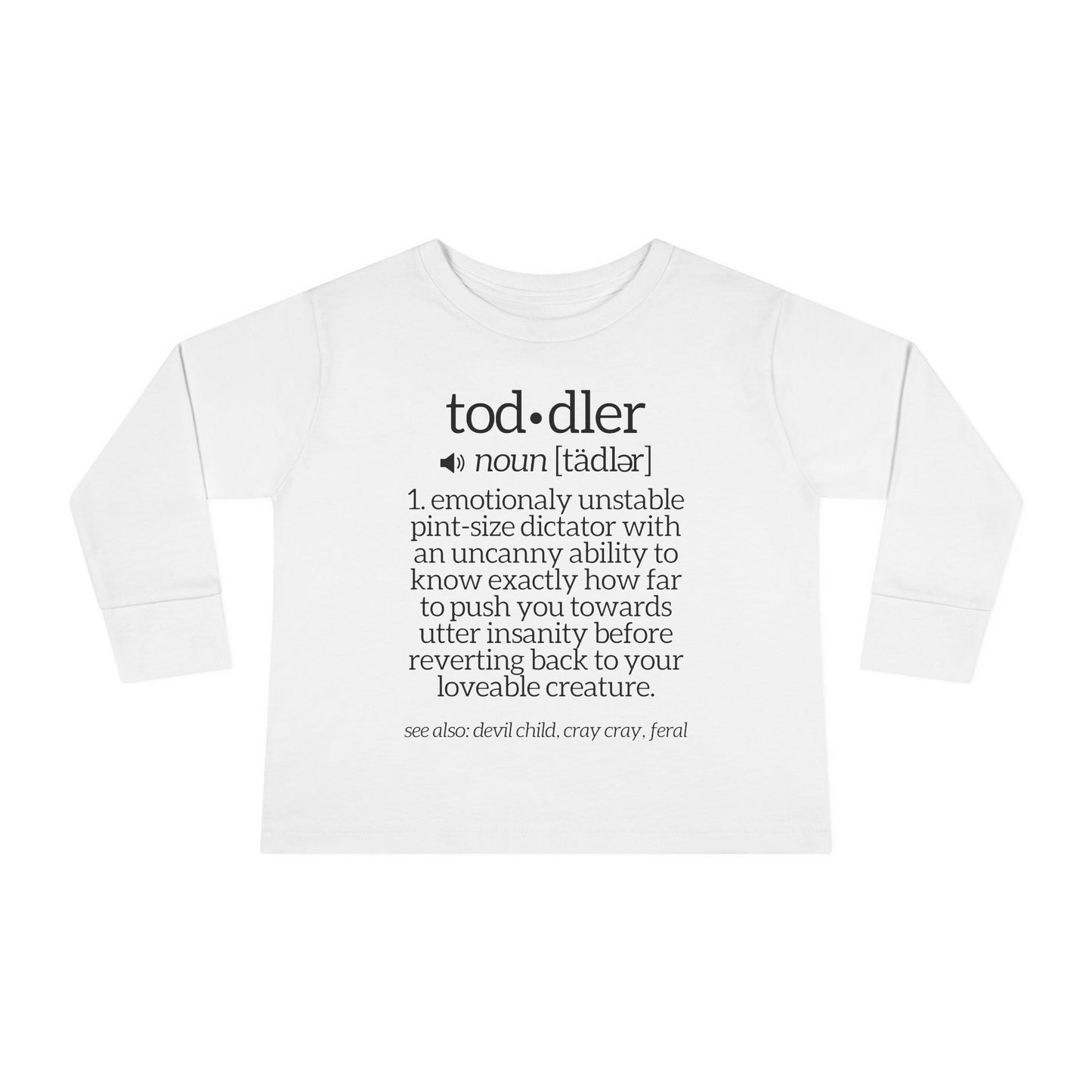 Toddler Definition Toddler Long Sleeve Tee