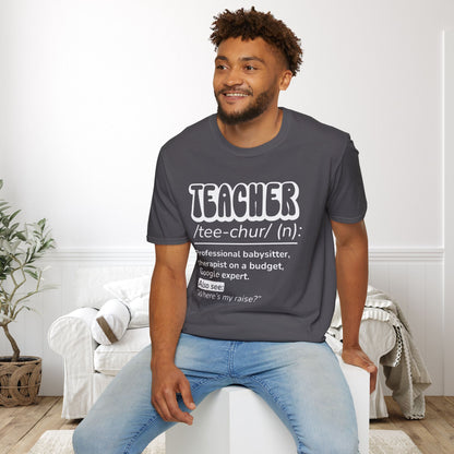Teacher Definition, Professional Babysitter, Therapist on a Budget, Google Expert Adult T-shirt