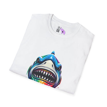 Colorful Shark Adult T-shirt