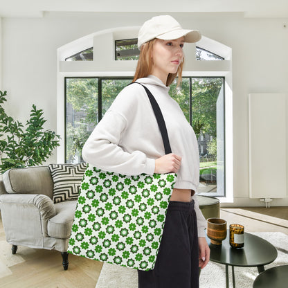 Emerald Star Garden Canvas Tote Bag