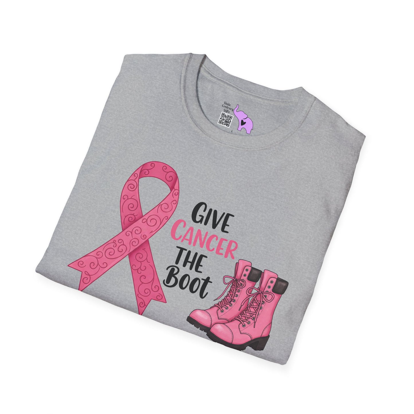 Give Cancer The Boot Adult T-shirt