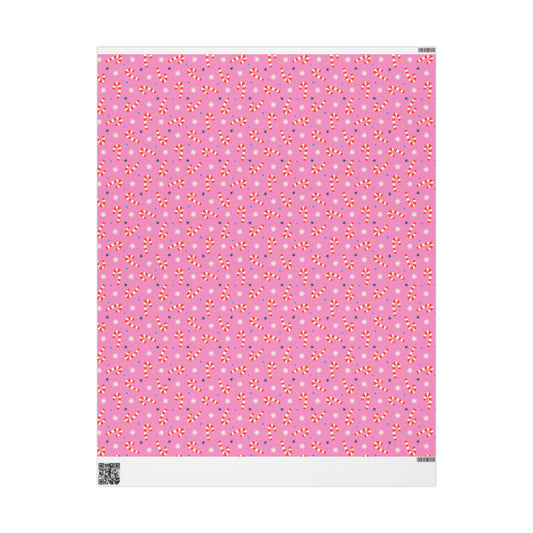 Peppermint Wishes Wrapping Paper