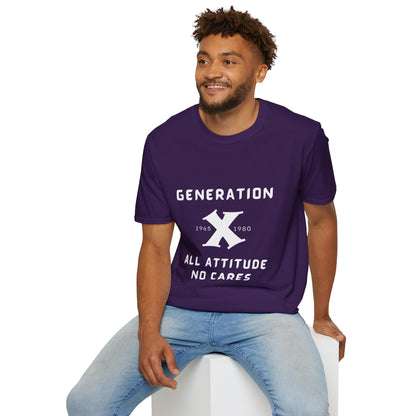 GenX w/years All Attitude No Cares T-shirt