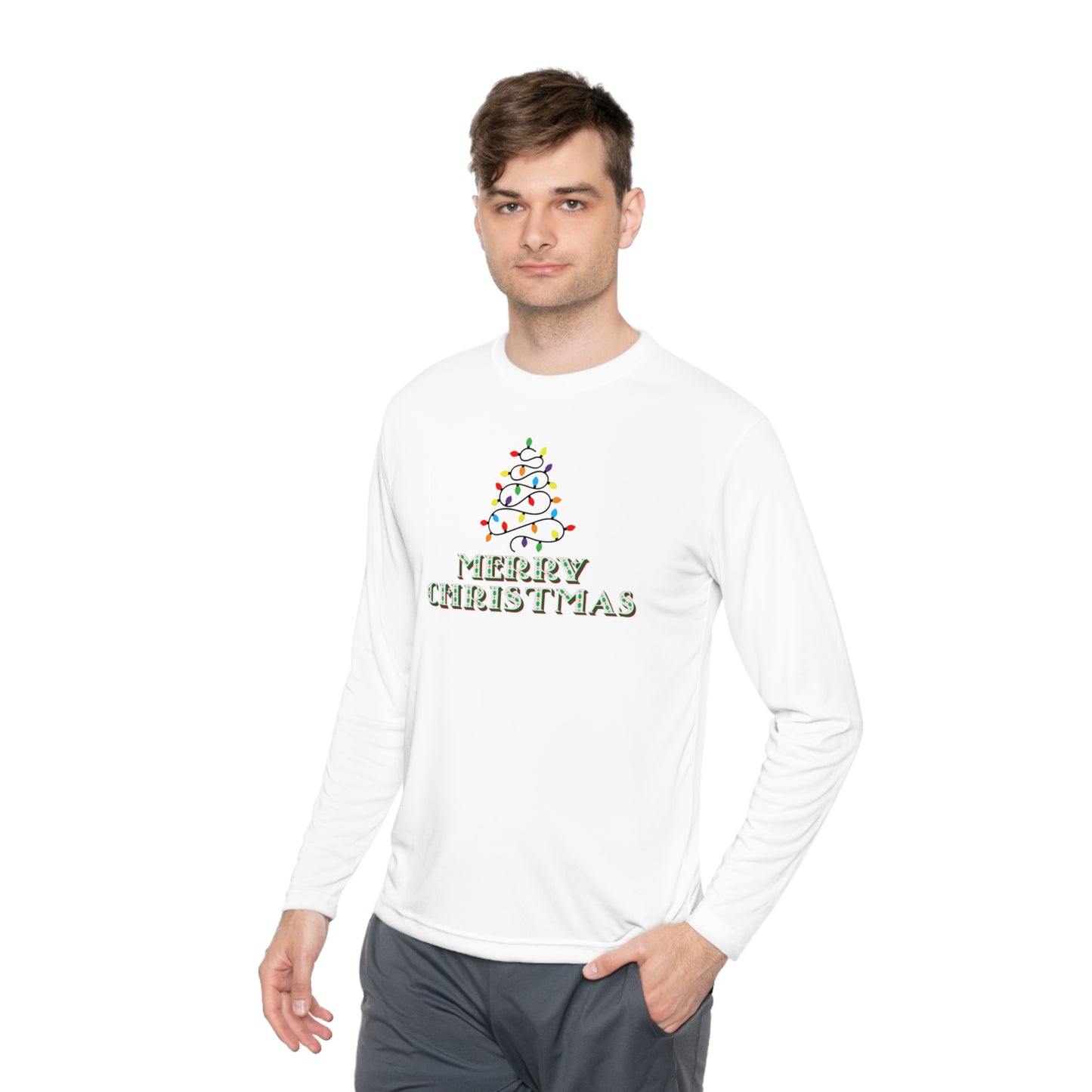 Merry Christmas Adult Long Sleeve Tee