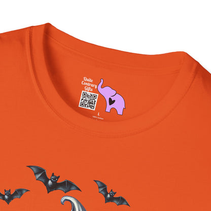 Cute Ice Cream Cone Skull w/Bats Adult T-shirt