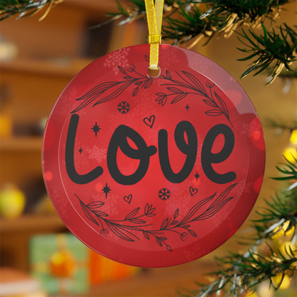 Love Glass Ornament