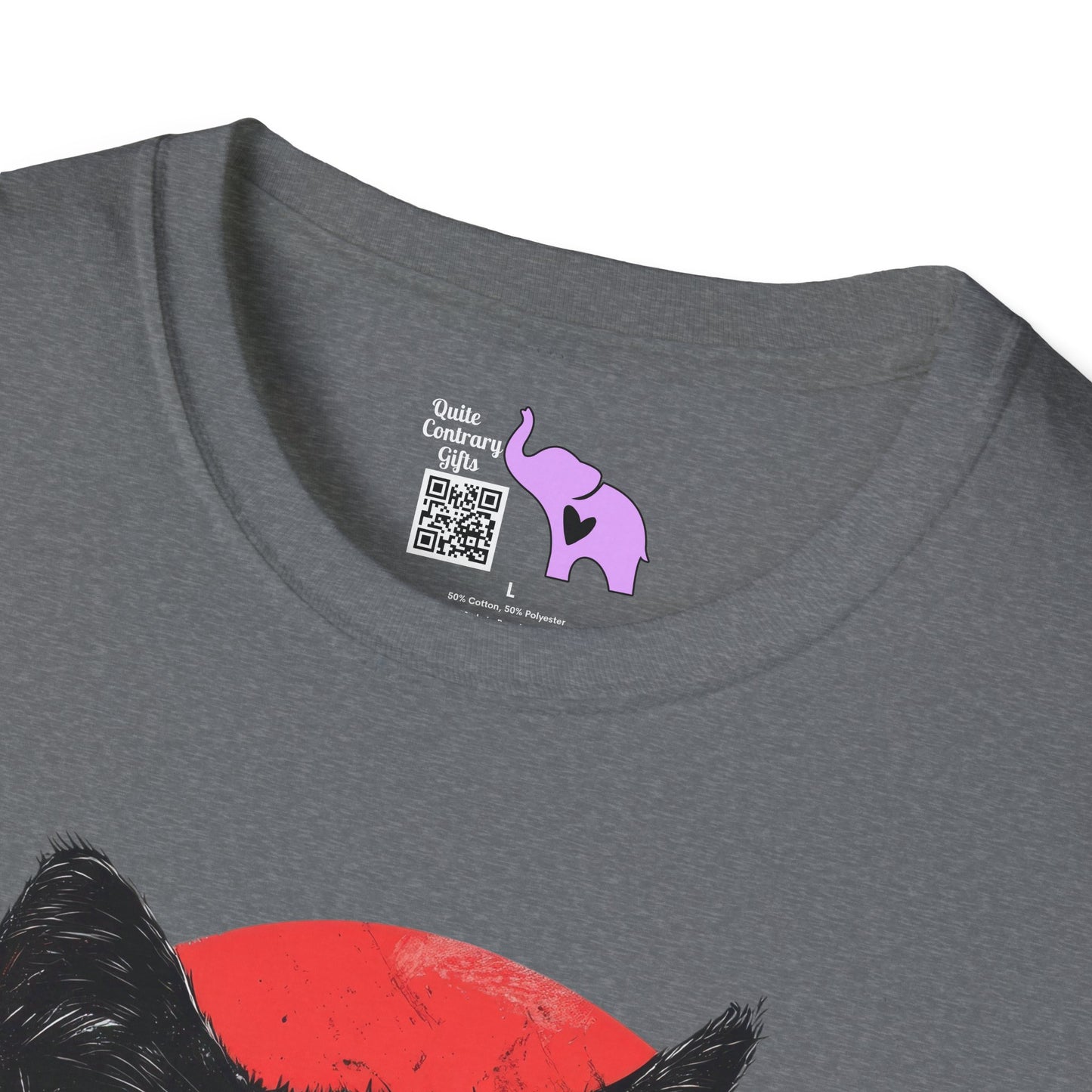 Black Cat Over Full Moon 2 Adult T-shirt