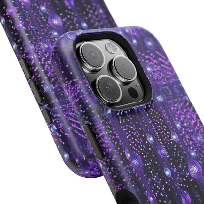 Purple Raindrops MagSafe® Compatible Tough Case for iPhone