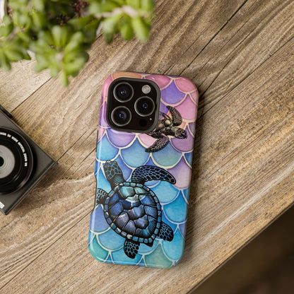 Sea Turtle Silhouette MagSafe® Compatible Tough Case for iPhone