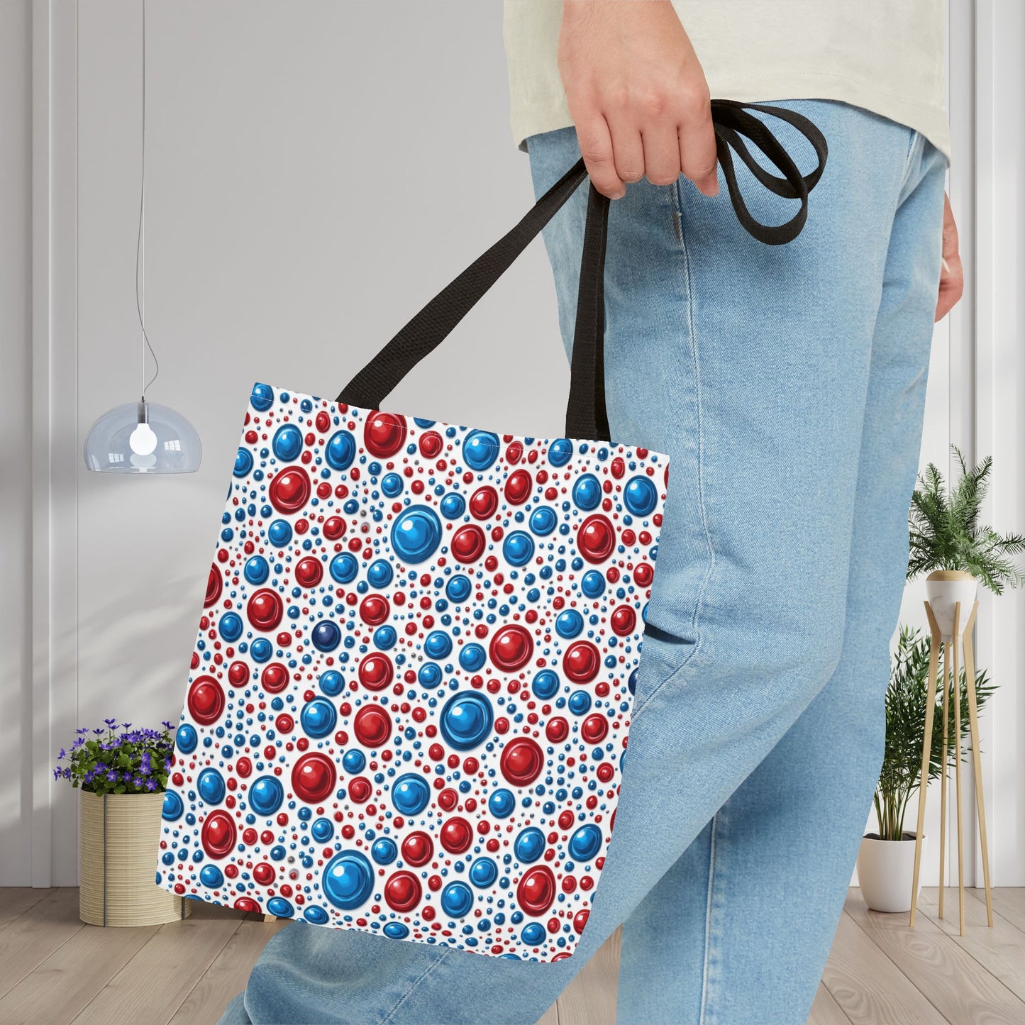 Freedom Dots Canvas Tote Bag