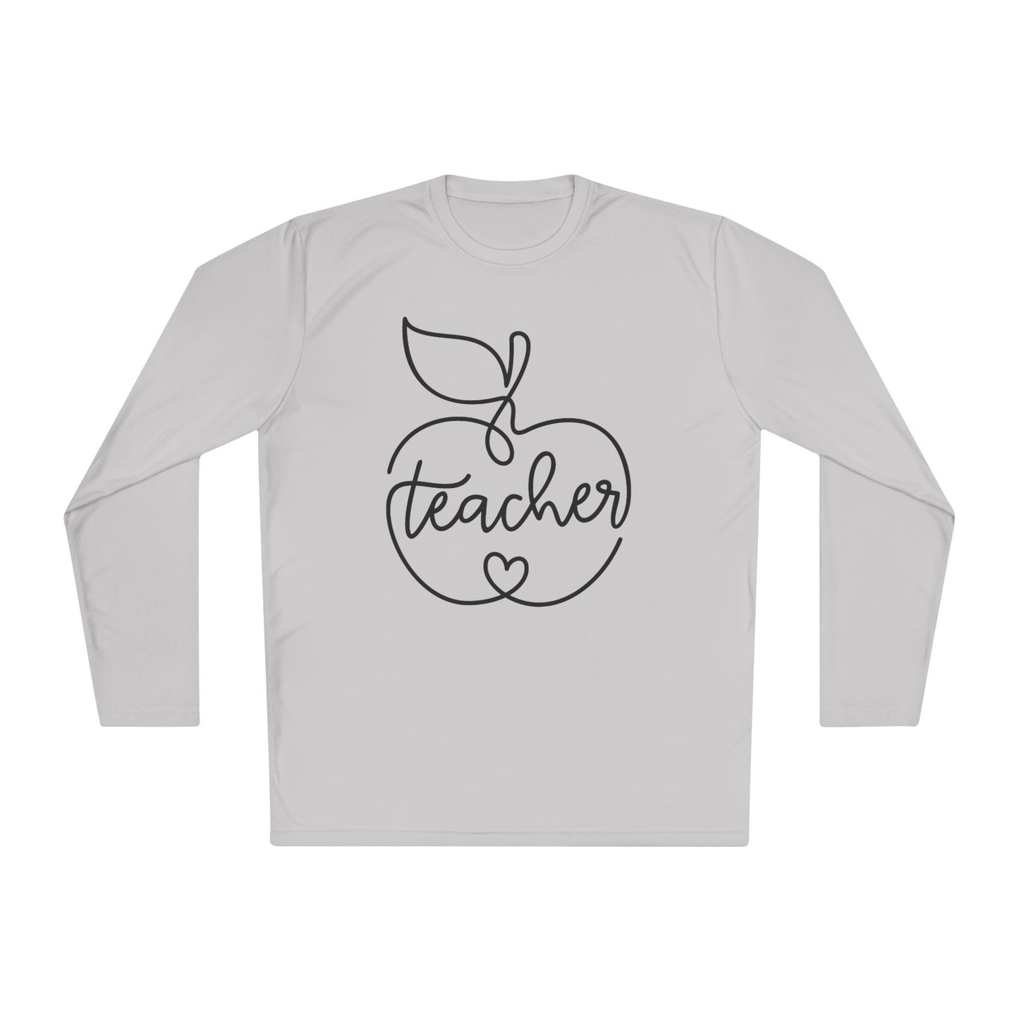 Teacher w/Apple Adult Long Sleeve Tee