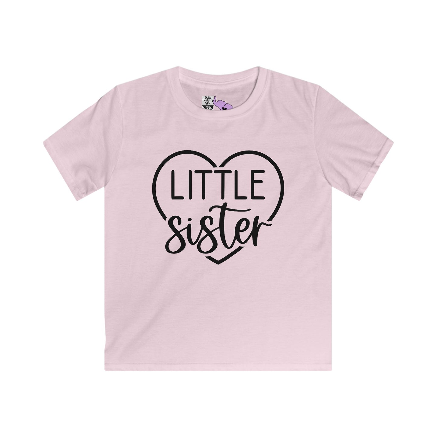 LIttle Sister (Heart) Youth Softstyle Tee
