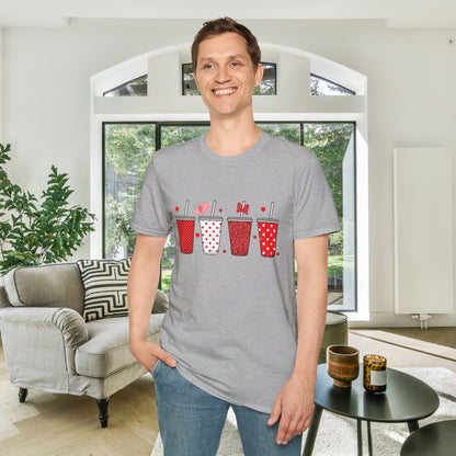 Cute Valentine Tumblers Adult T-shirt