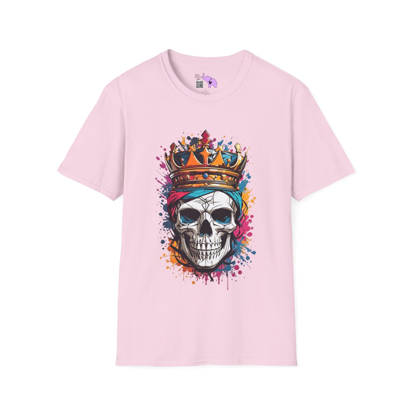 Colorful Crowned Skull Adult T-shirt