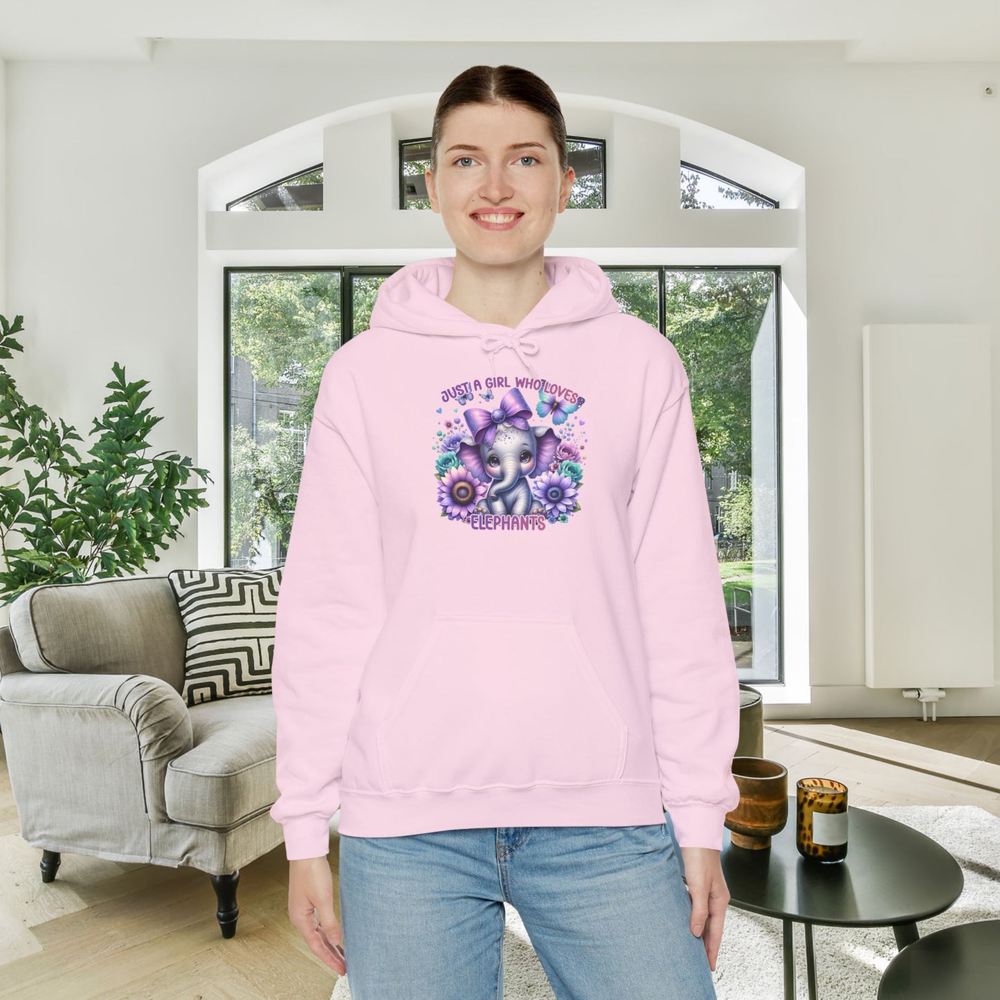 Just A Girl Who Loves Elephants Heavy Blend™ Hooded Sweatshirt