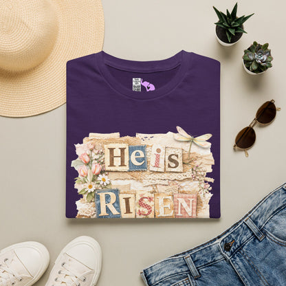 He Is Risen (Lace Collage) Adult T-shirt