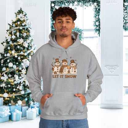 Let It Snow (Snowmen Trio) Adult Heavy Blend™ Hoodie