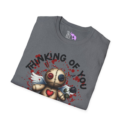 Anti-Valentine Voodoo Doll Adult T-shirt