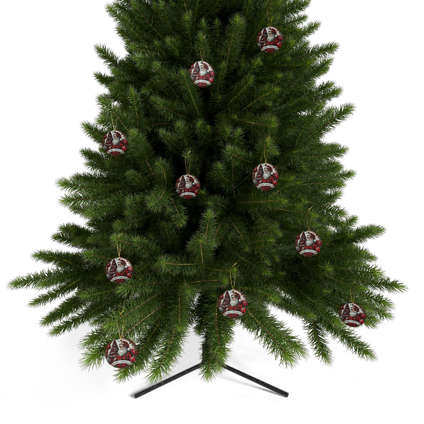 Jolly Santa Wishes Ceramic Ornaments - Set (1-20 pcs)