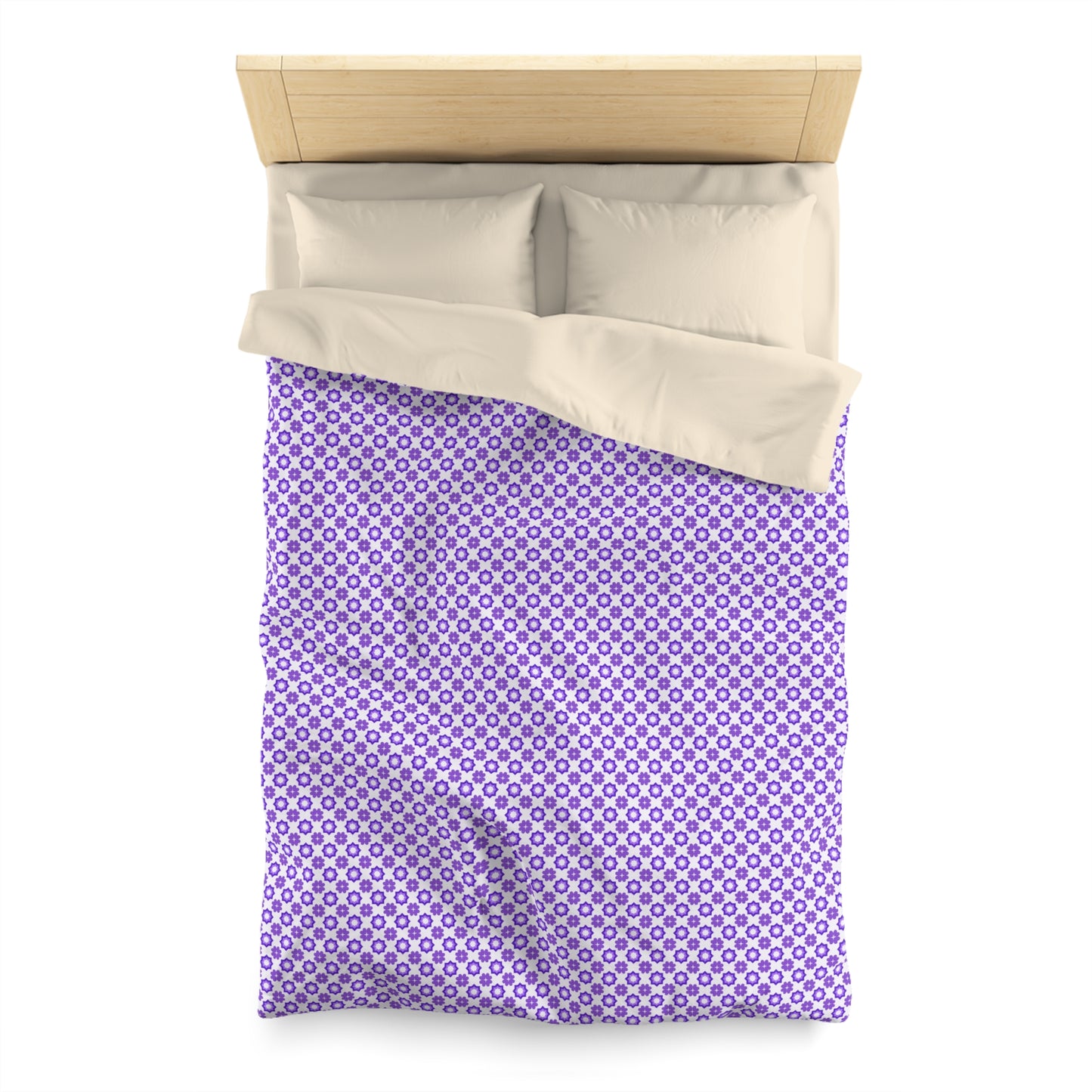Purple Prism Garden Microfiber Duvet Cover