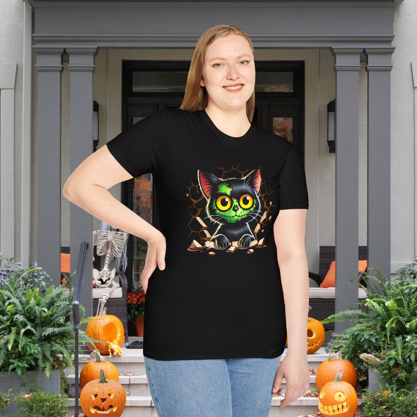 Zombie Kitty Adult T-shirt