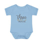 Golden Arrow Milestone Baby Bodysuit-Three Months