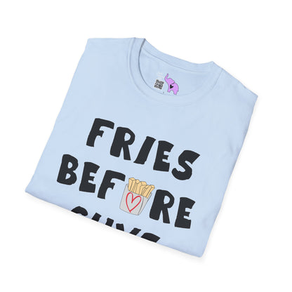 Fries Before Guys Adult T-shirt