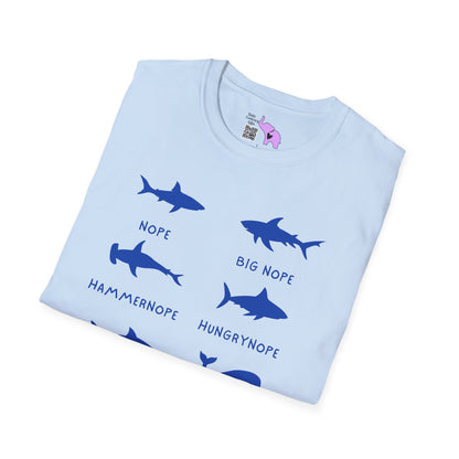 Nope Sharks Adult T-shirt