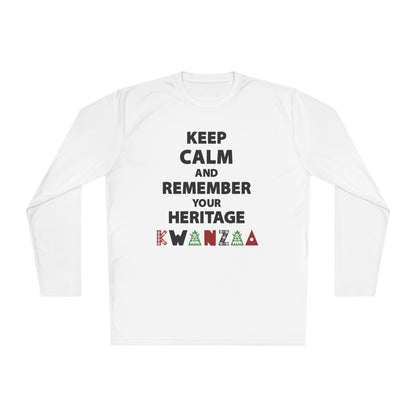 Keep Calm and Remember Your Heritage Kwanzaa Adult Long Sleeve Tee