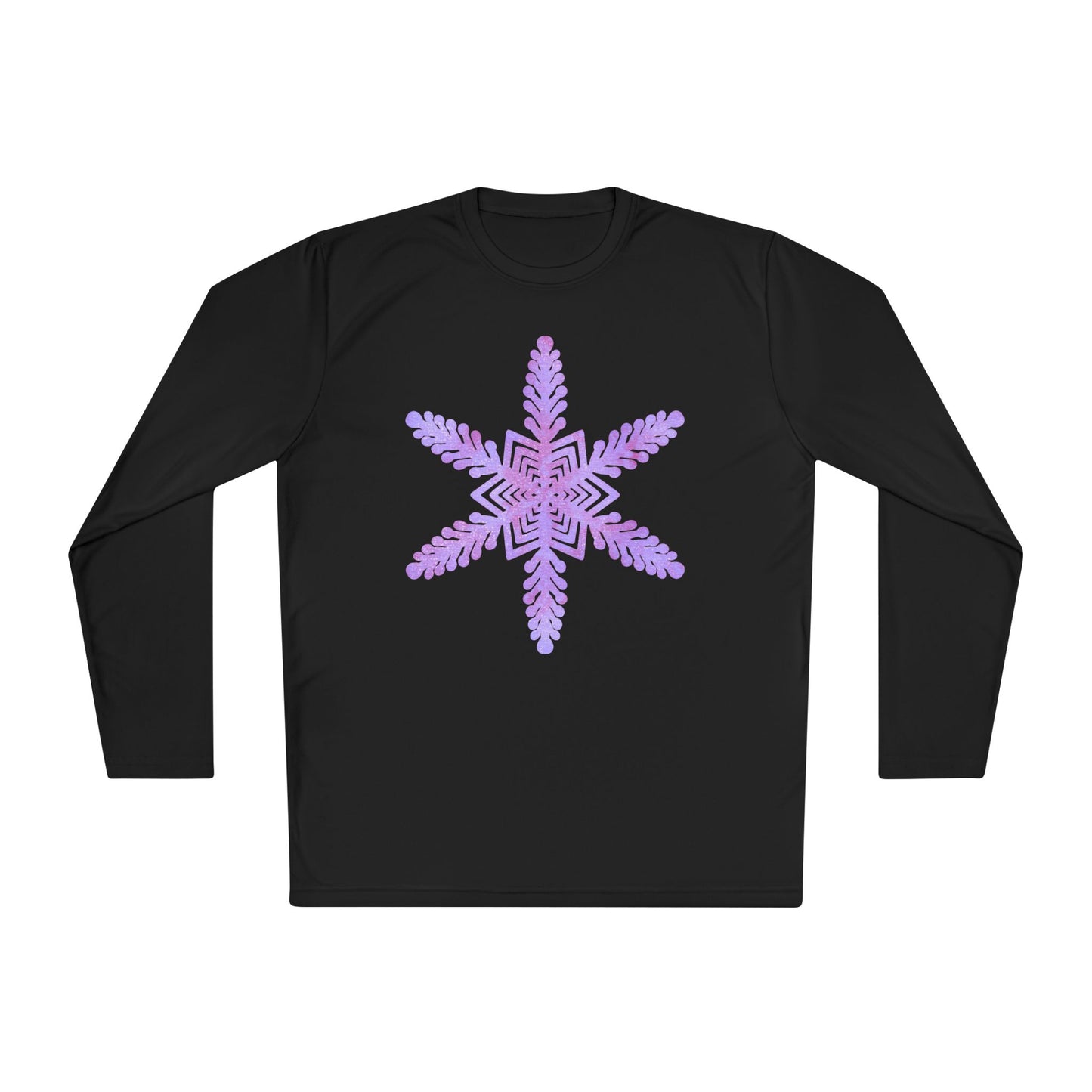 Large Snowflake 2 Adult Long Sleeve Tee