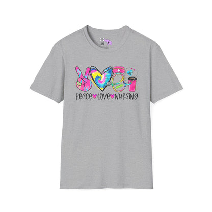 Peace Love Nursing Adult T-shirt