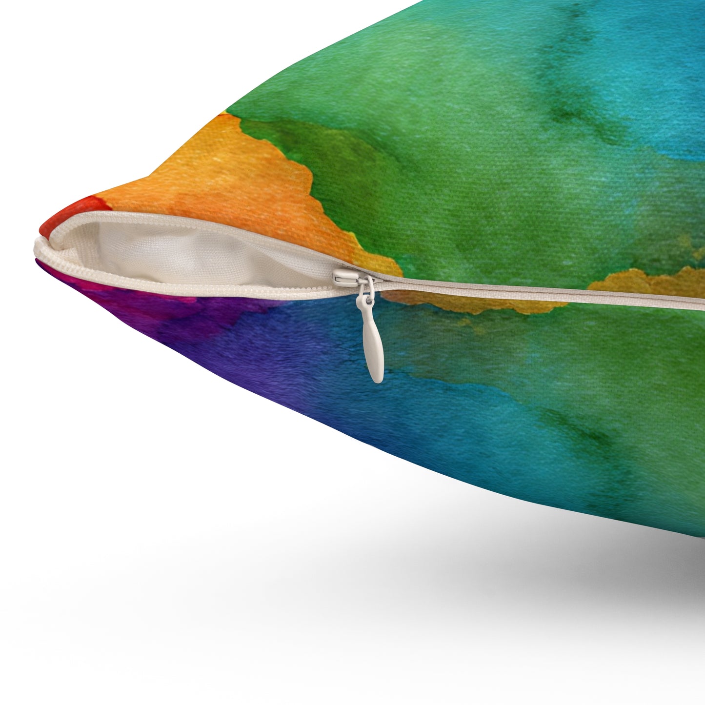 Rainbow Watercolors Throw Pillow