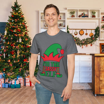 I'm The Sassy Elf Adult T-shirt (Custom Name Available!)