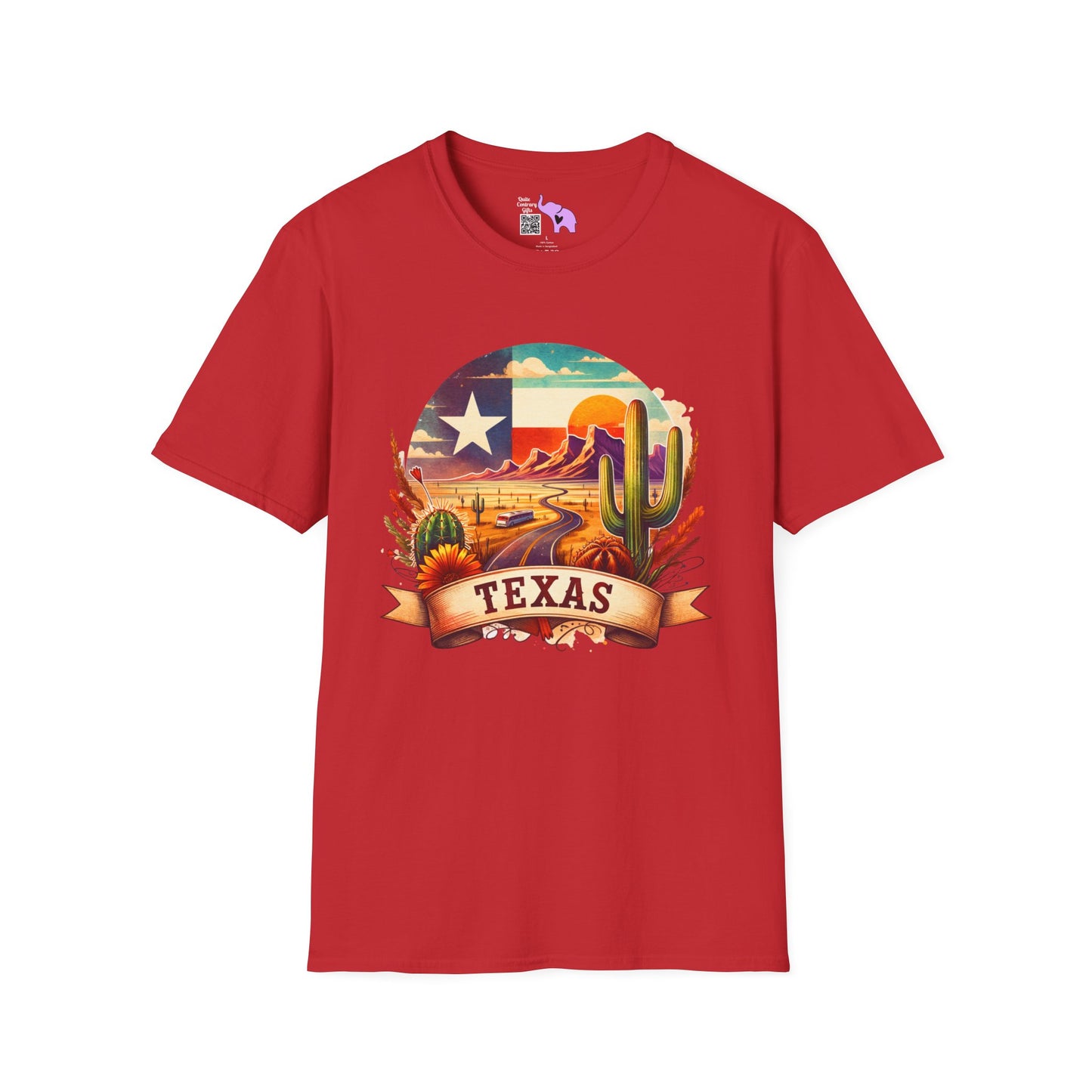Texas Desert Roads Adult T-shirt