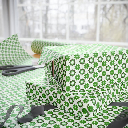 Emerald Star Garden Wrapping Paper