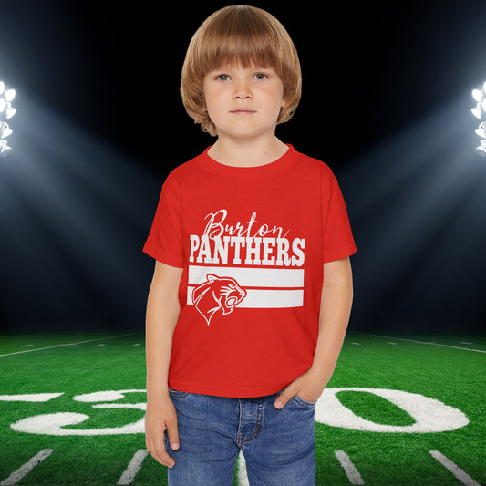 Burton Panthers w/Mascot & Stripes Heavy Cotton™ Toddler T-shirt