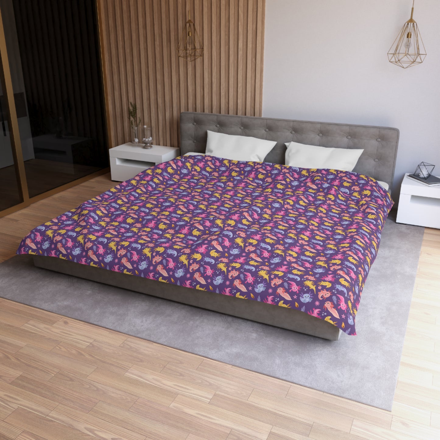 Axolotl Adventures Microfiber Duvet Cover