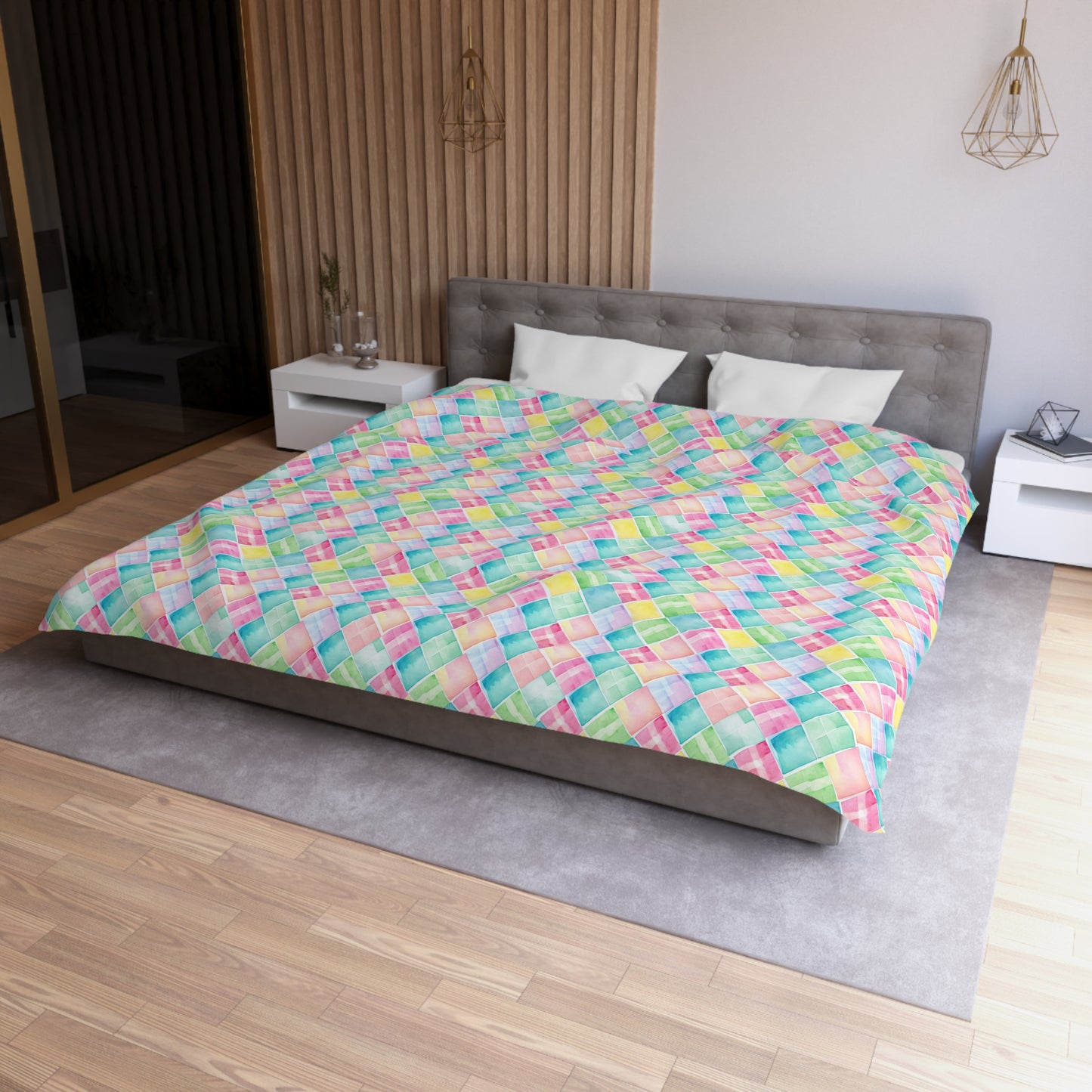 Watercolor Weave Microfiber Duvet Cover