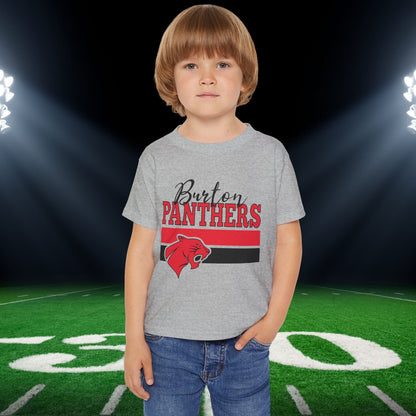 Burton Panthers w/Mascot & Stripes Heavy Cotton™ Toddler T-shirt