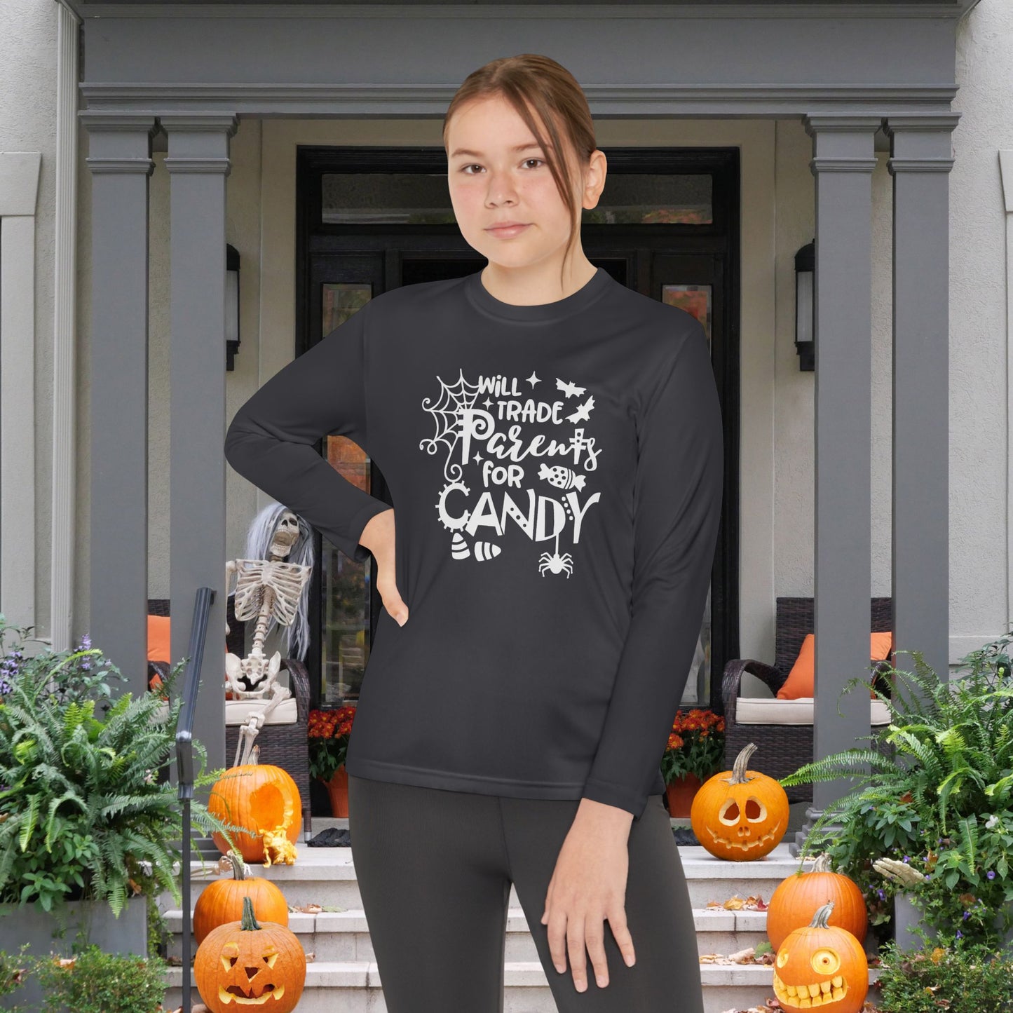 Will Trade Parents For Candy Youth Long Sleeve Tee