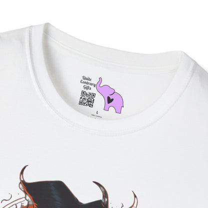 Creepy Demon in Top Hat Adult T-shirt