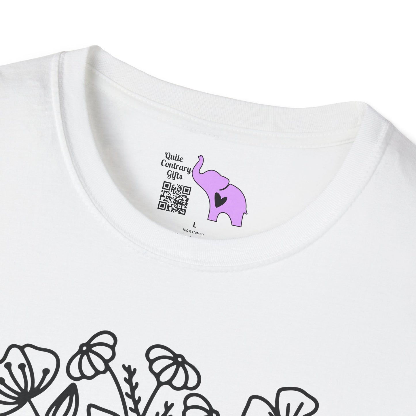 Just One More Chapter (Flowers and Open Book) Adult T-shirt