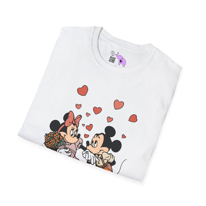 Valentine Mickey Loves Minnie Adult Tshirt